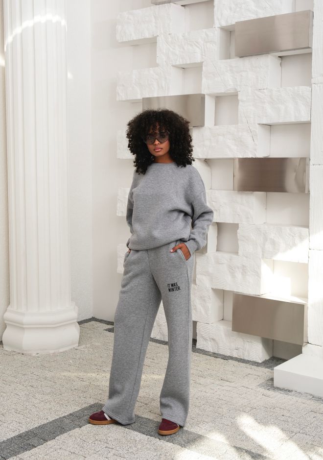 Tuta Oversize streetwear grigia