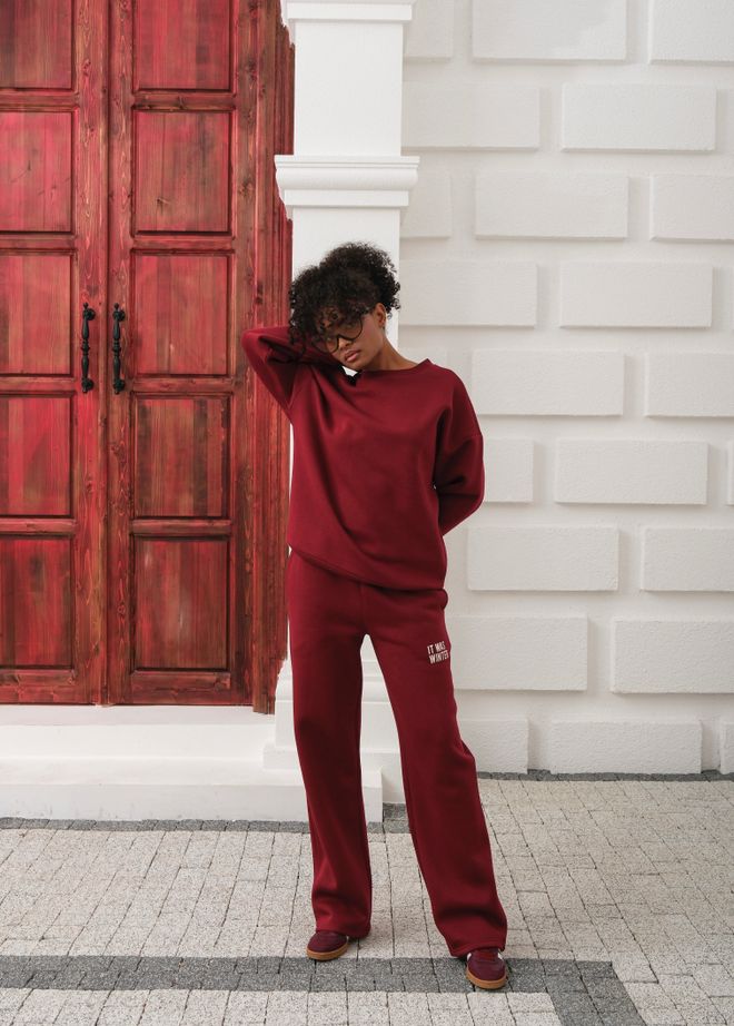 Tuta Oversize streetwear  Bordeaux
