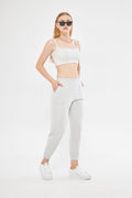Joggers in Felpa Leggera Grigio Mélange - Comfort Essenziale