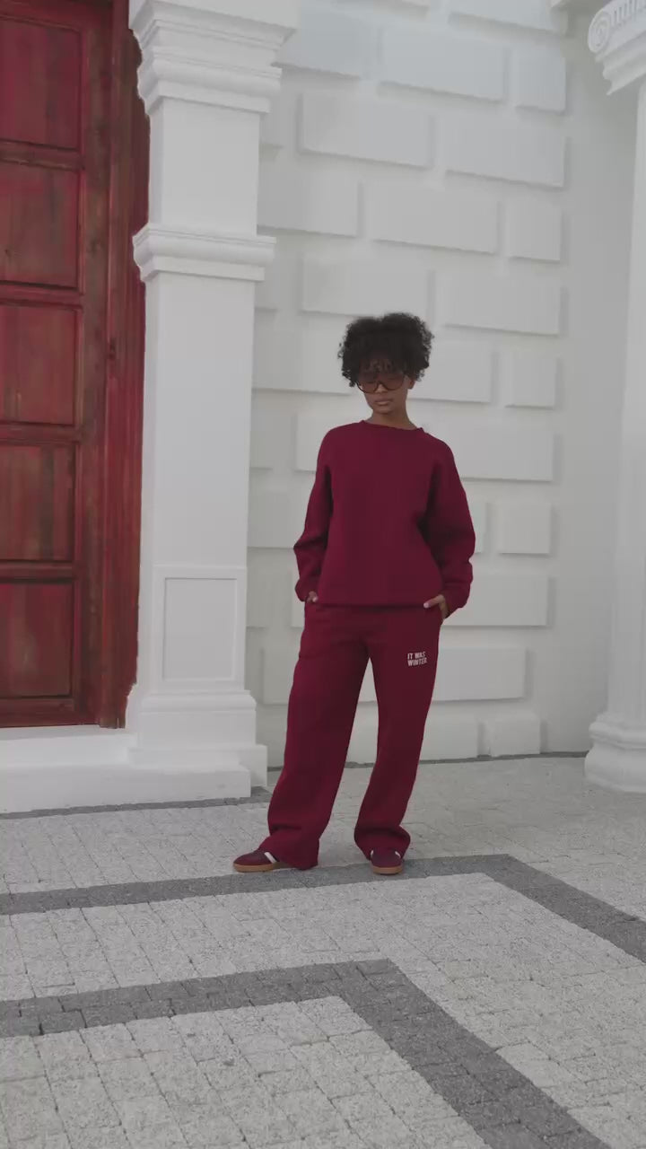 Tuta Oversize streetwear  Bordeaux