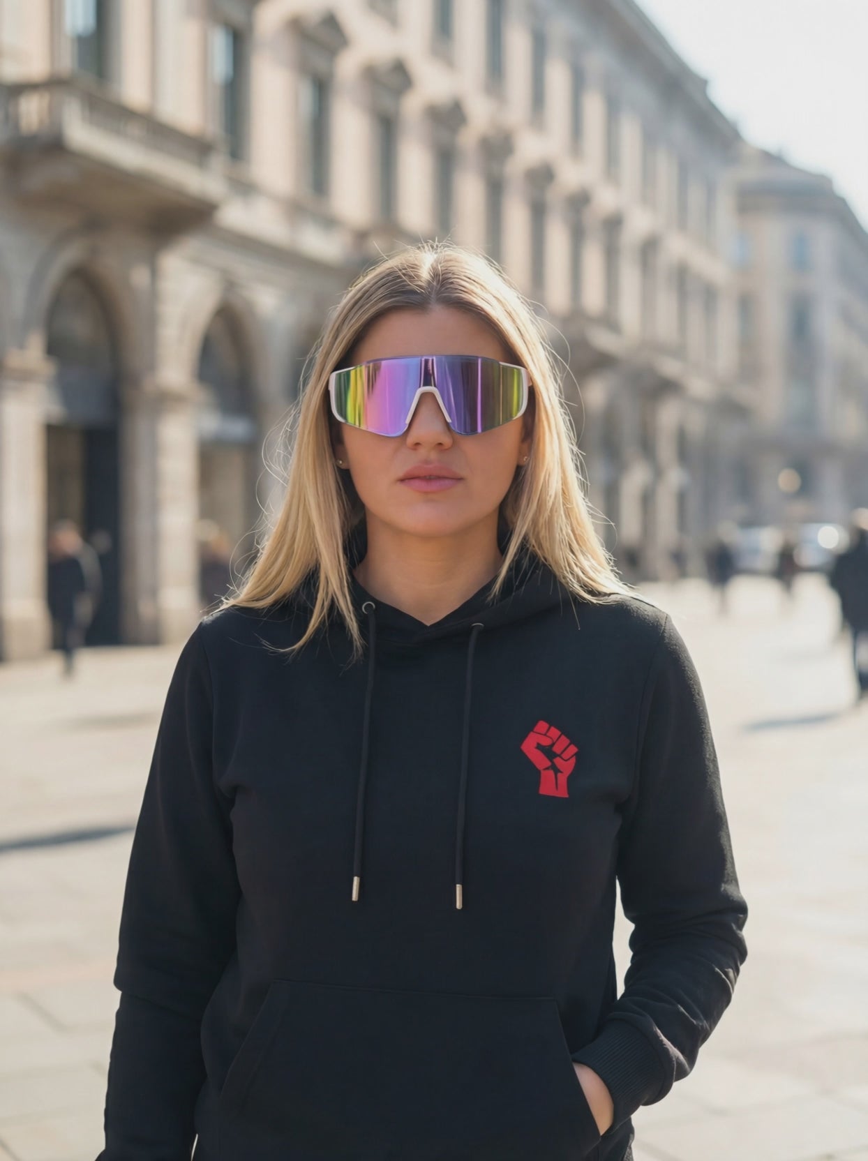 Occhiali streetwear donna N3RO Vision X – Urban Shield specchiati