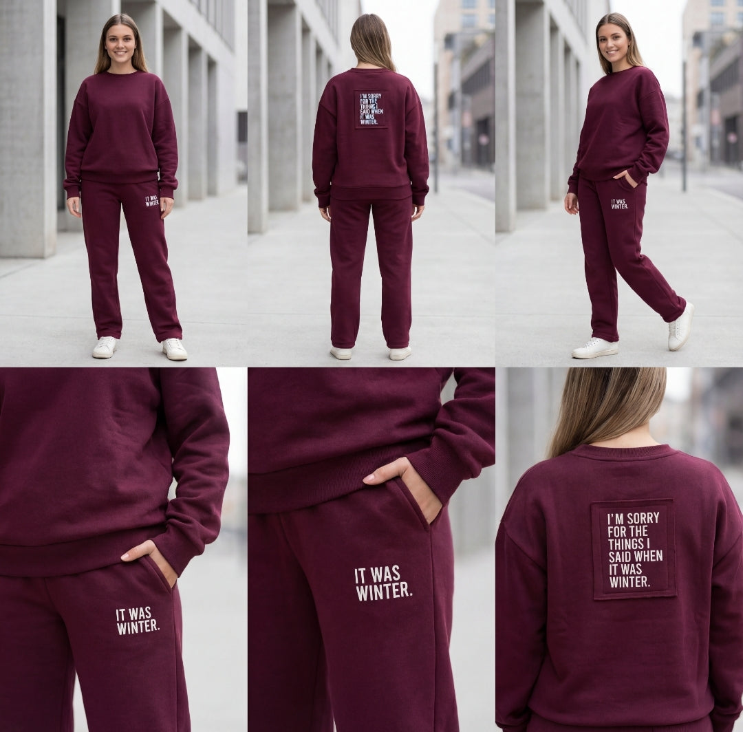 Tuta Oversize streetwear  Bordeaux