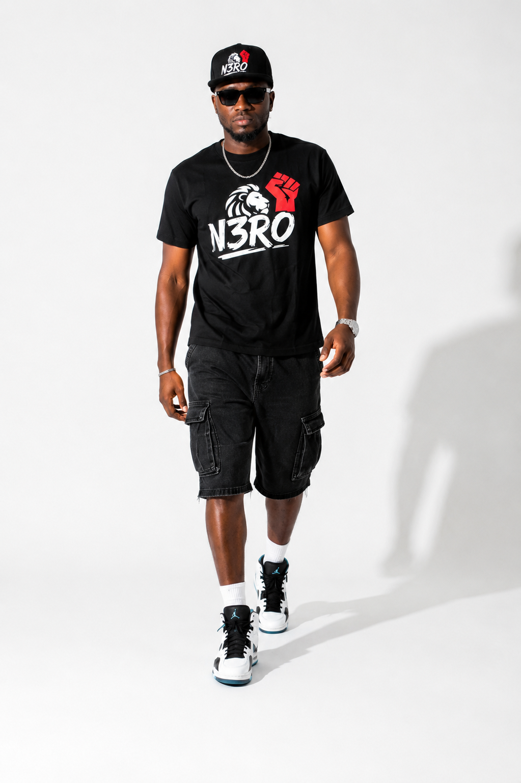 T-shirt Nera Unisex N3RO – Lion Power