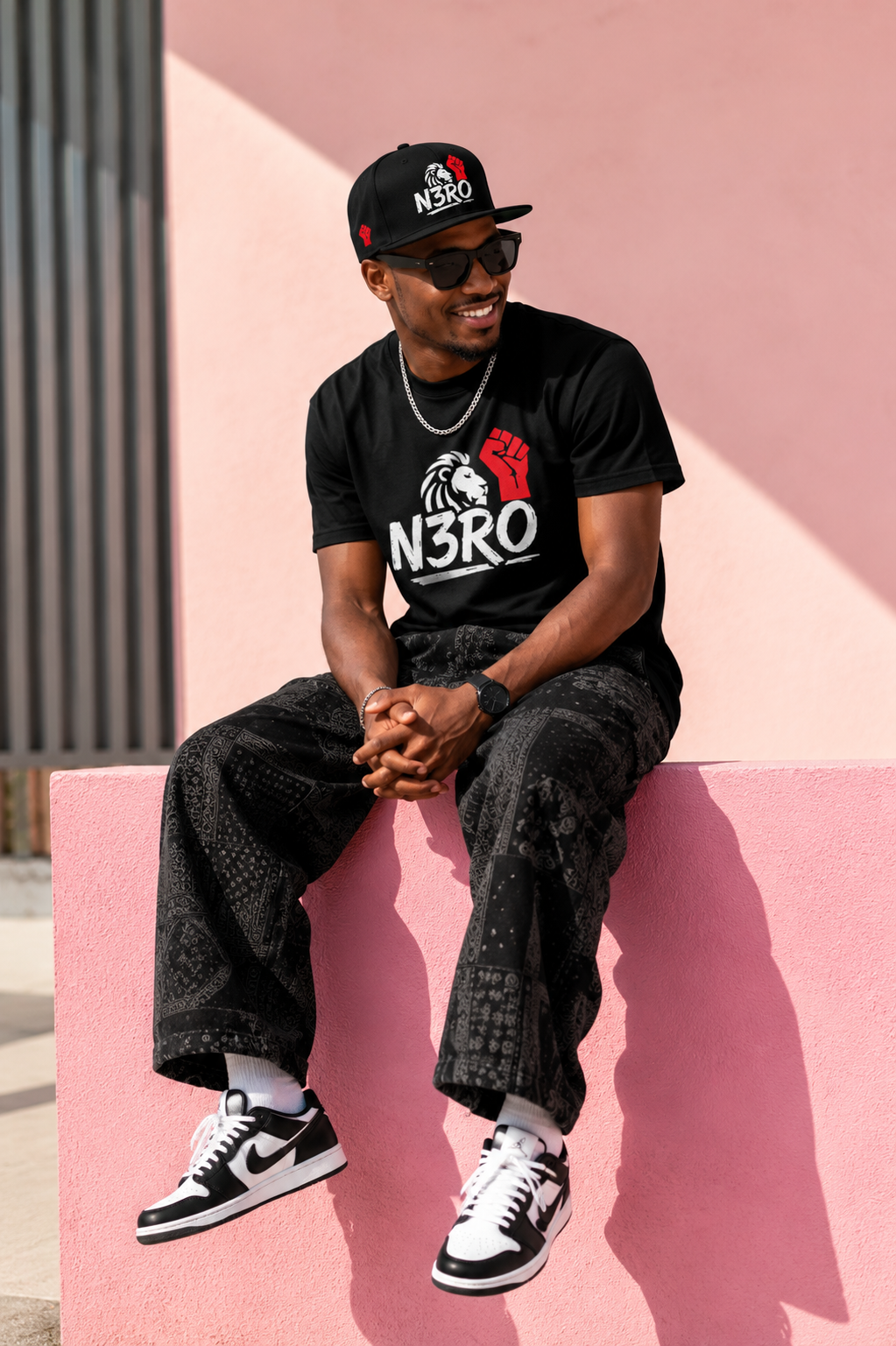 T-shirt Nera Unisex N3RO – Lion Power