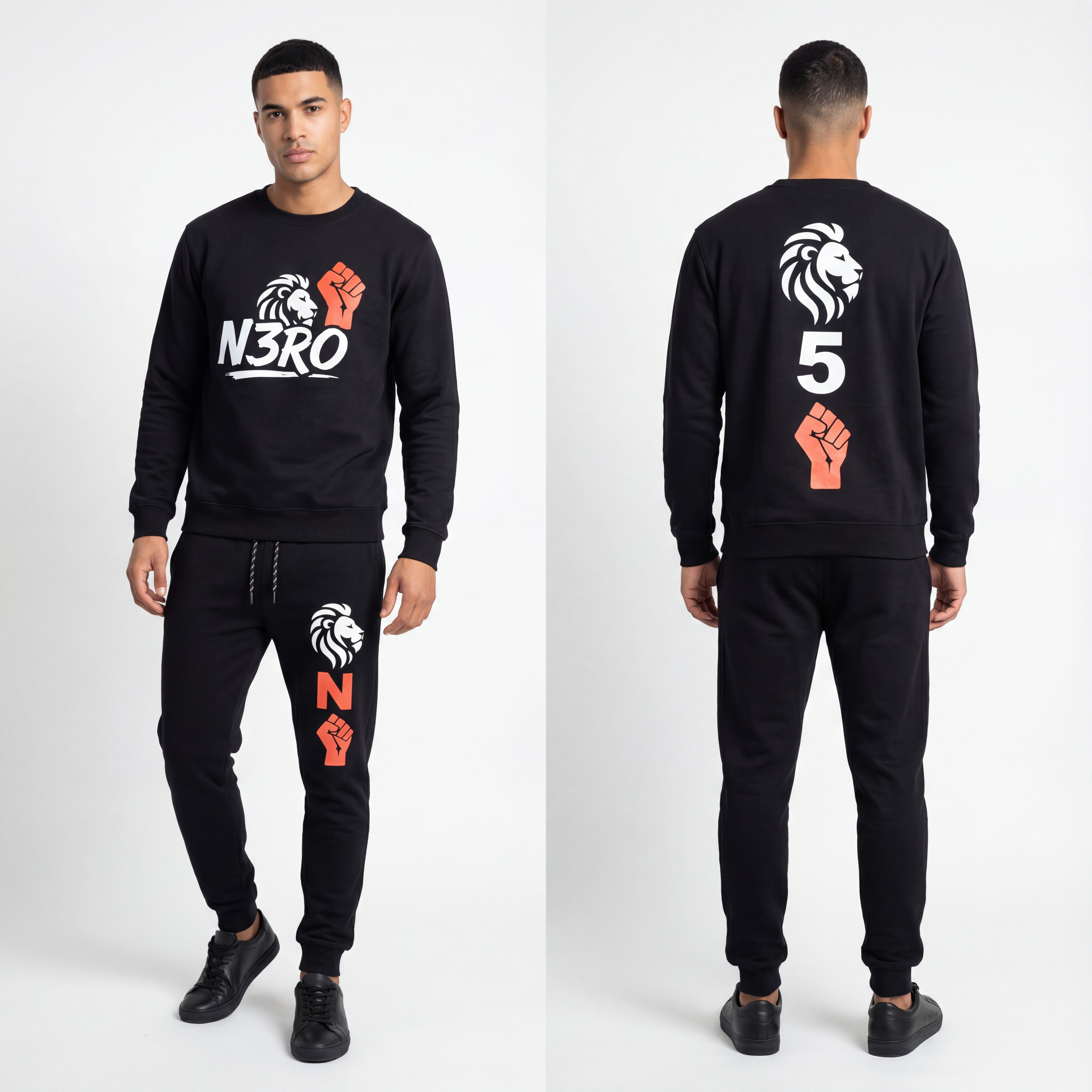 Tuta The Ascent – Collezione 2026 N3RO | Streetwear Unisex Nero Premium