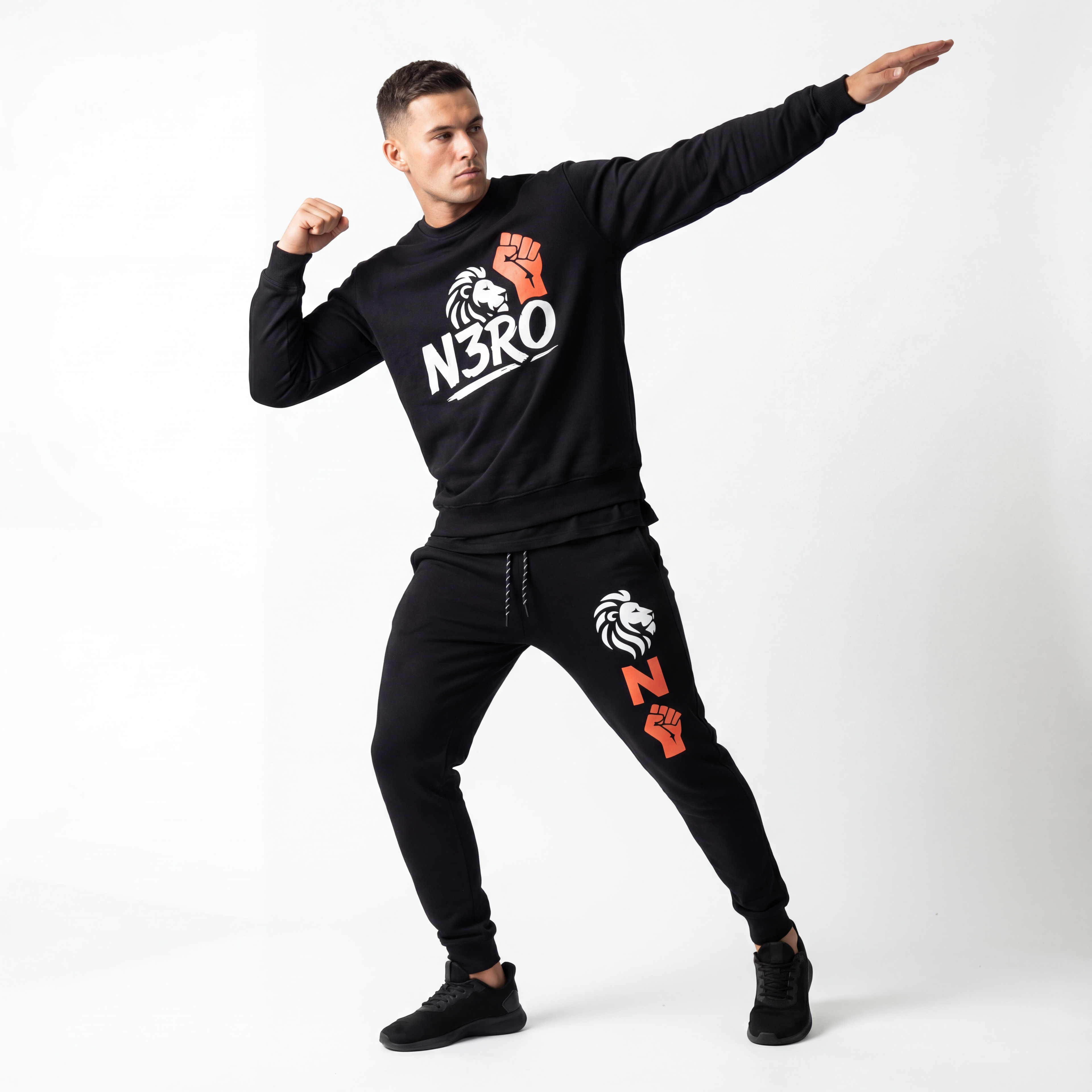 Tuta The Ascent – Collezione 2026 N3RO | Streetwear Unisex Nero Premium