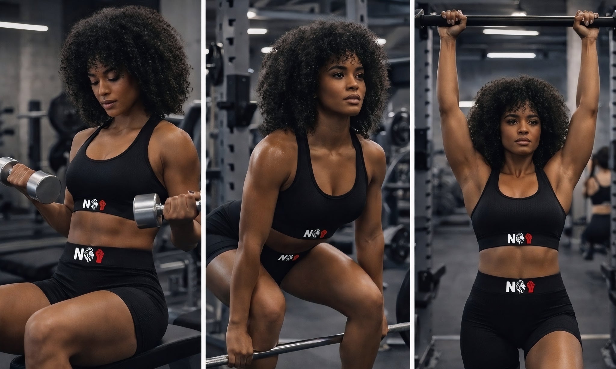 Set Palestra Donna Nero