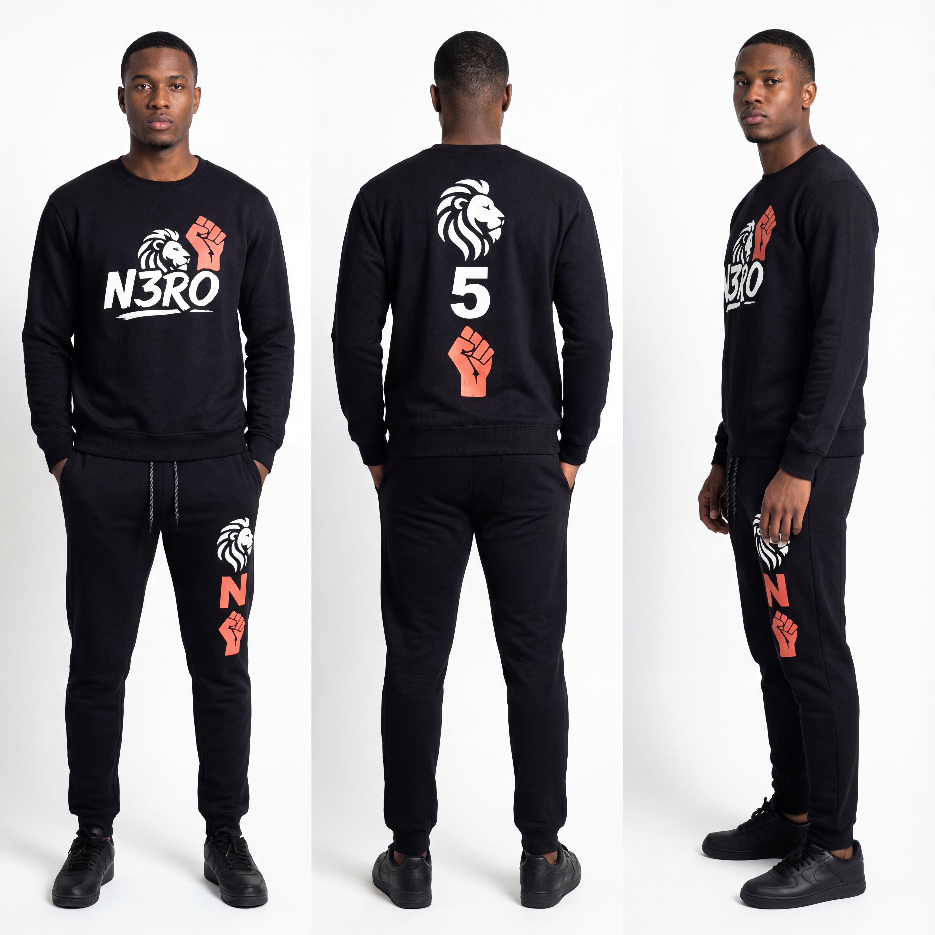 Tuta The Ascent – Collezione 2026 N3RO | Streetwear Unisex Nero Premium