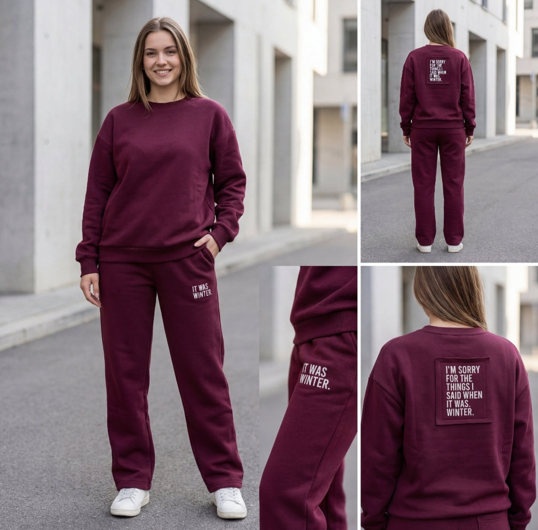 Tuta Oversize streetwear  Bordeaux
