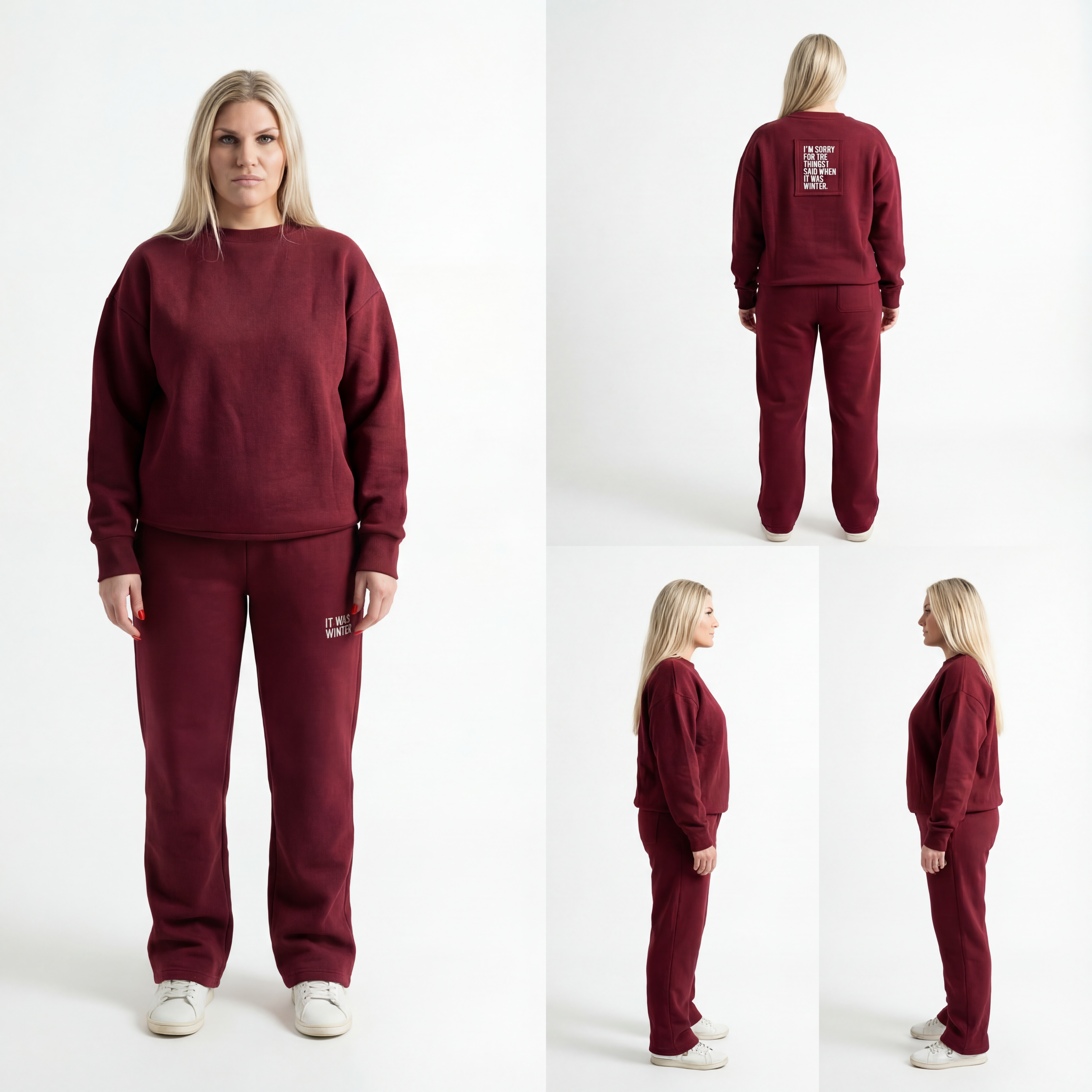 Tuta Oversize streetwear  Bordeaux