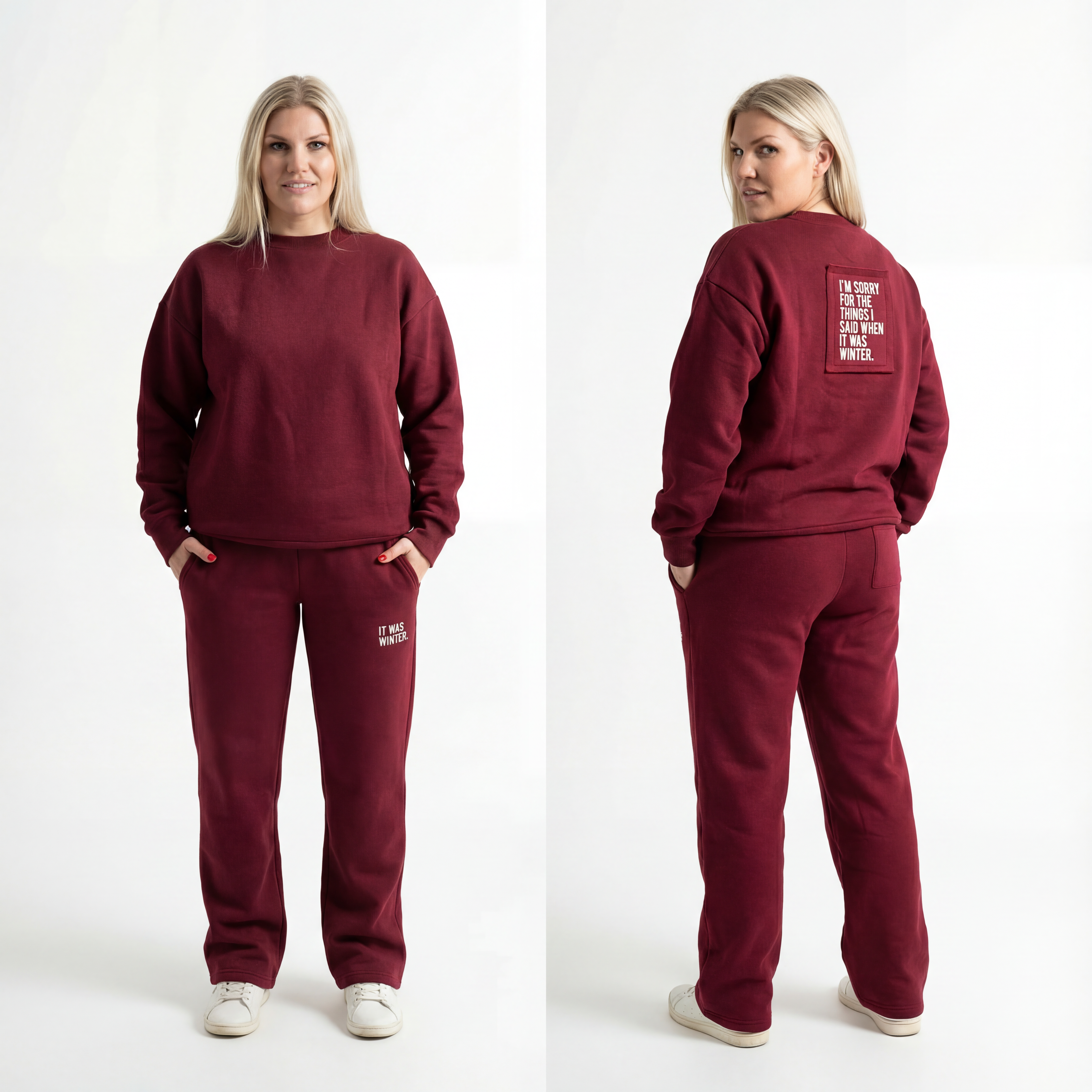 Tuta Oversize streetwear  Bordeaux