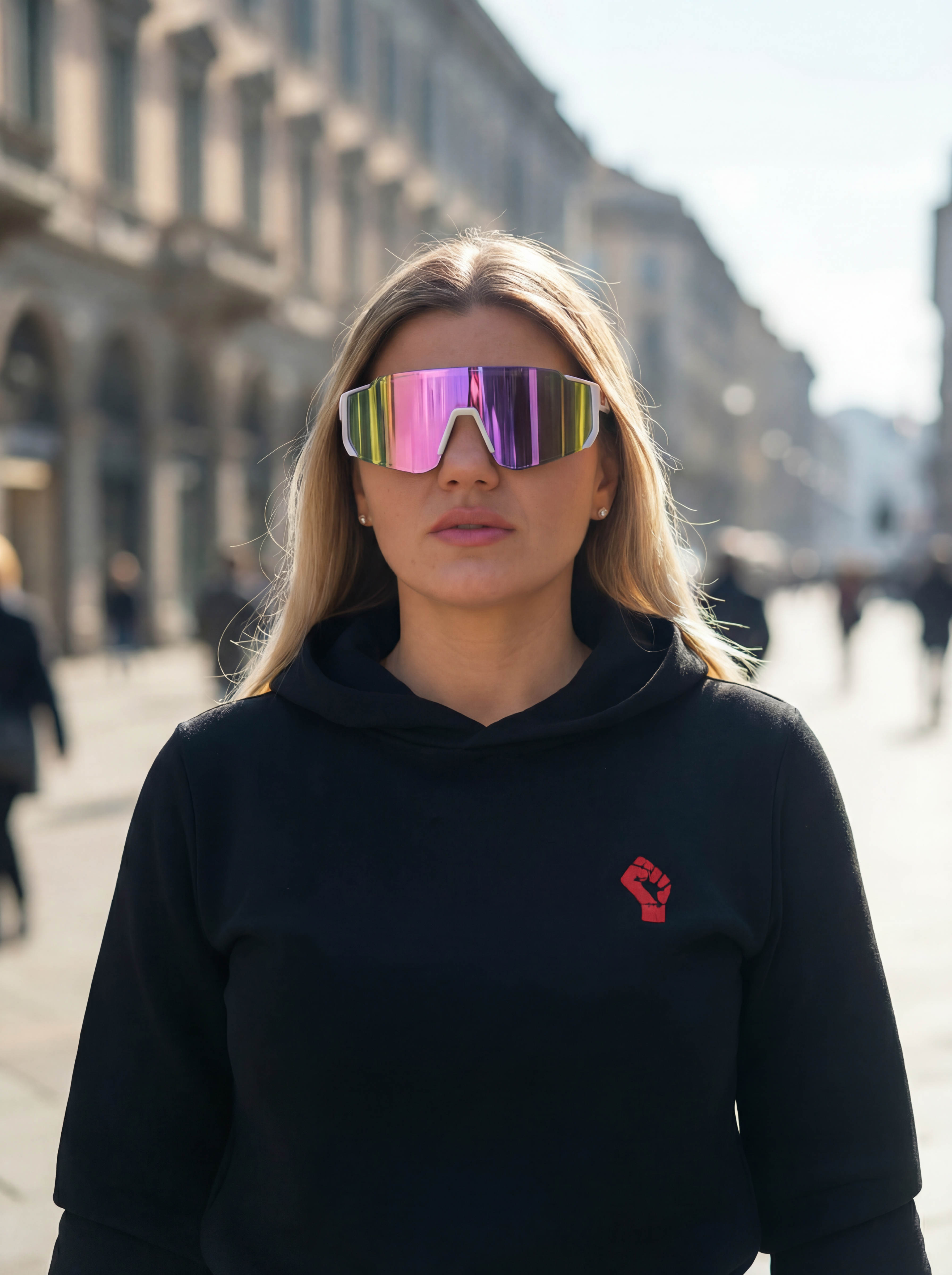 Occhiali streetwear donna N3RO Vision X – Urban Shield specchiati