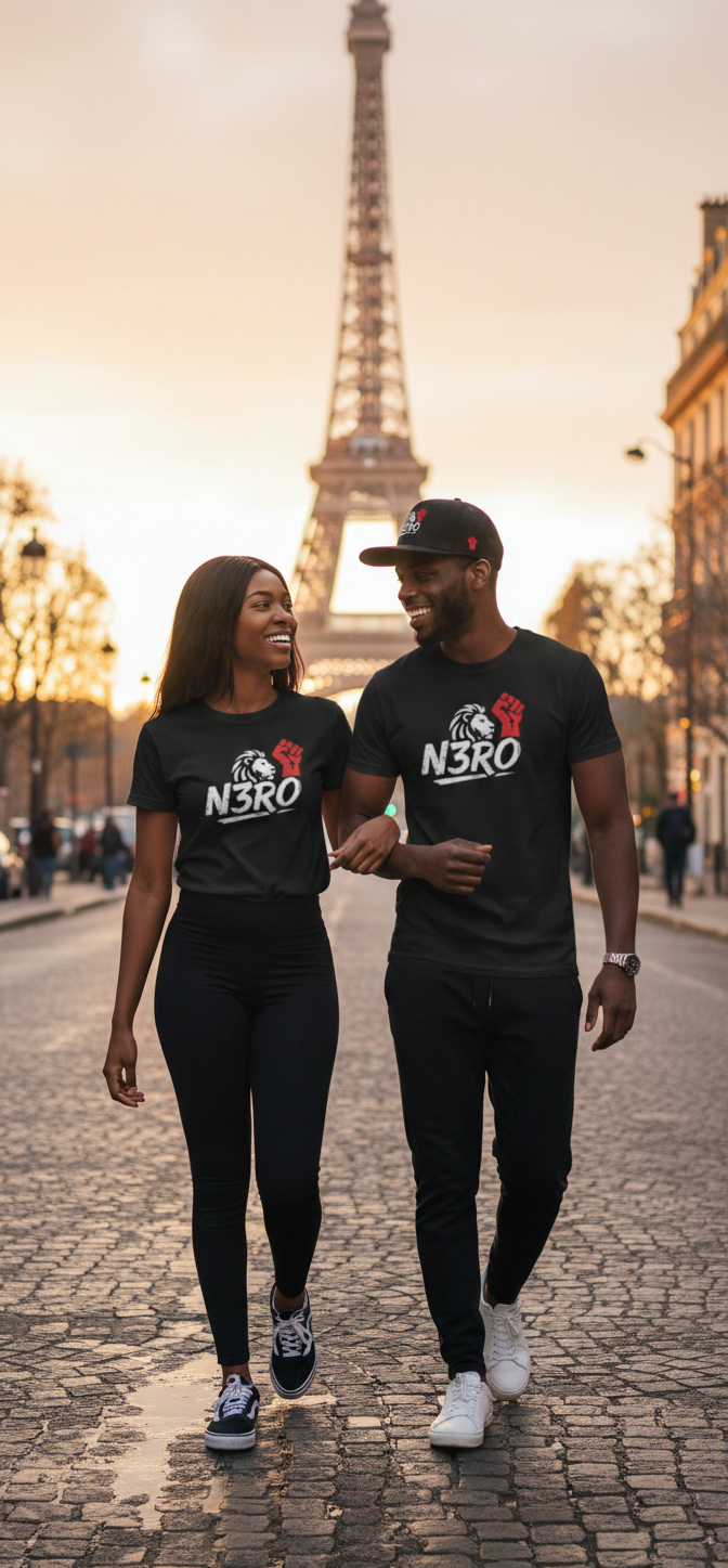 T-shirt Nera Unisex N3RO – Lion Power