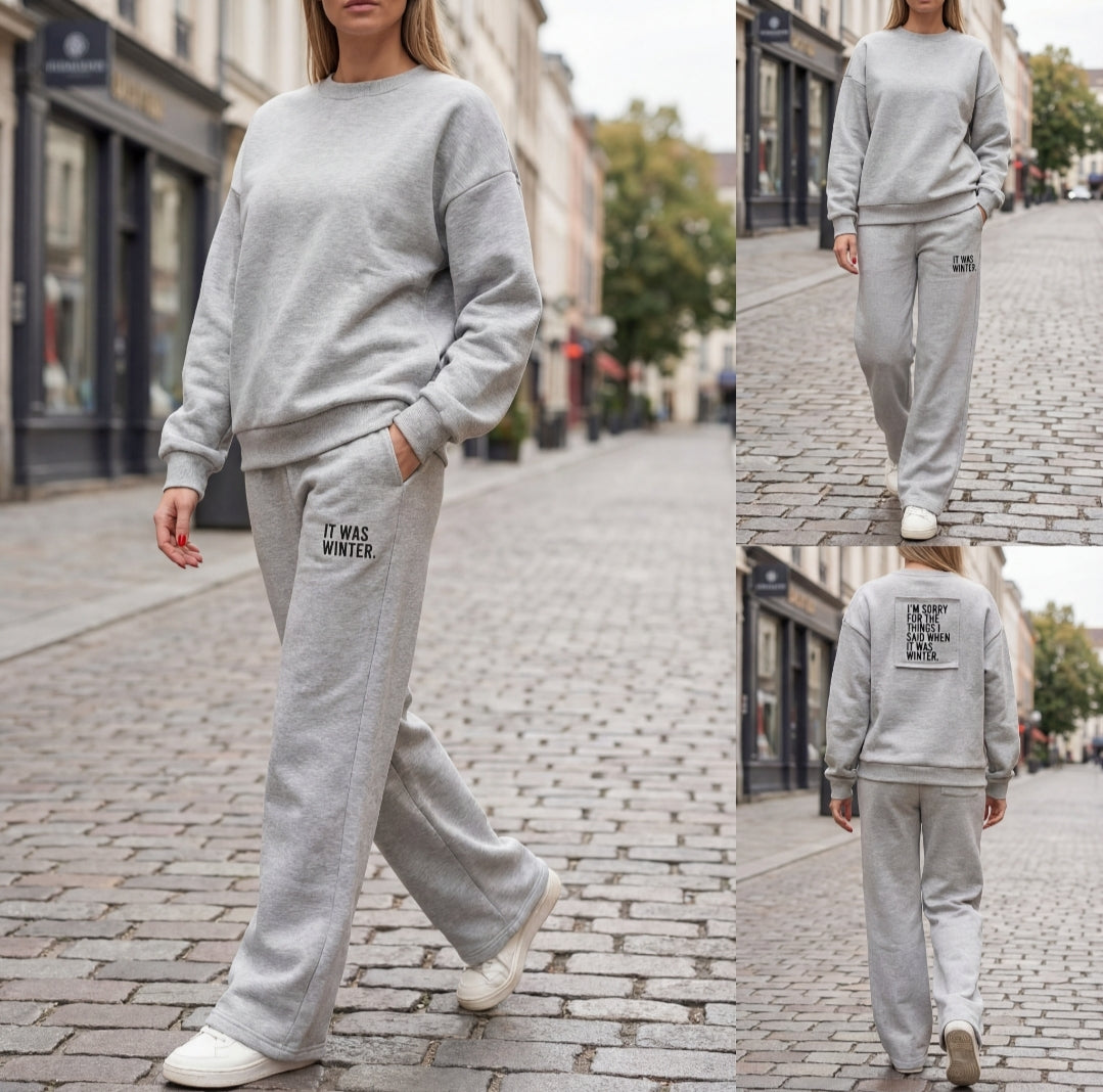 Tuta Oversize streetwear grigia