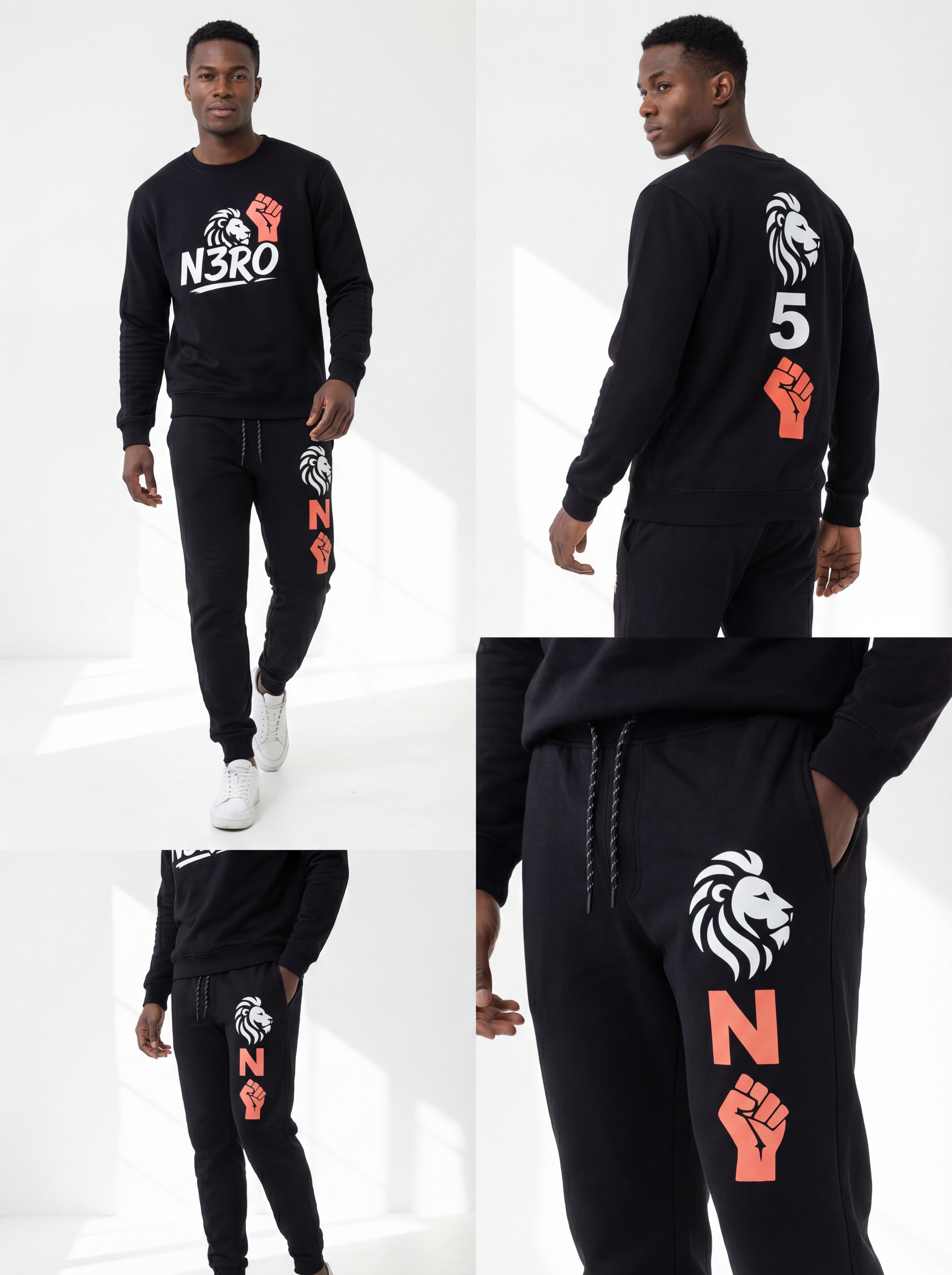 Tuta The Ascent – Collezione 2026 N3RO | Streetwear Unisex Nero Premium