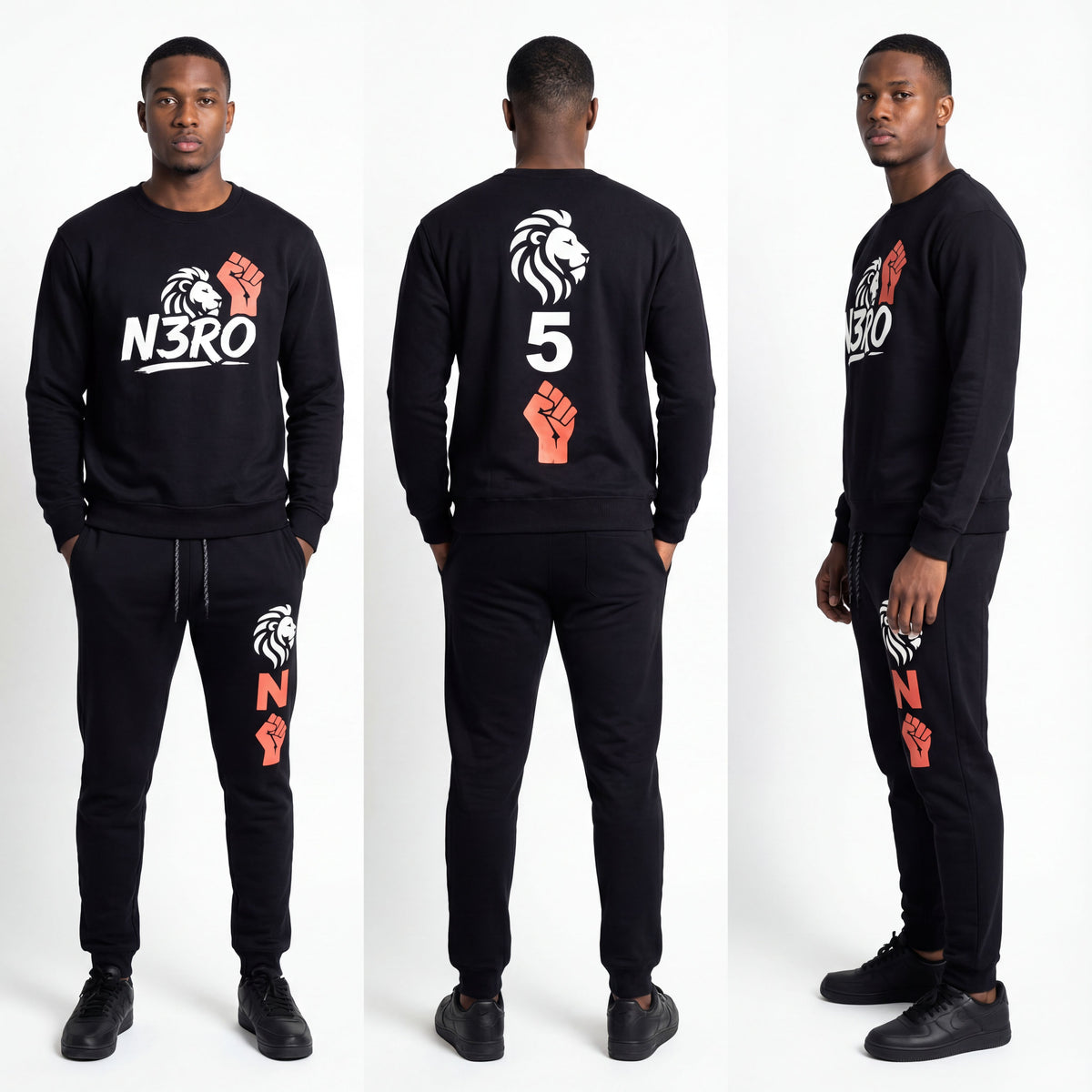 Tuta The Ascent – Collezione 2026 N3RO | Streetwear Unisex Nero Premium