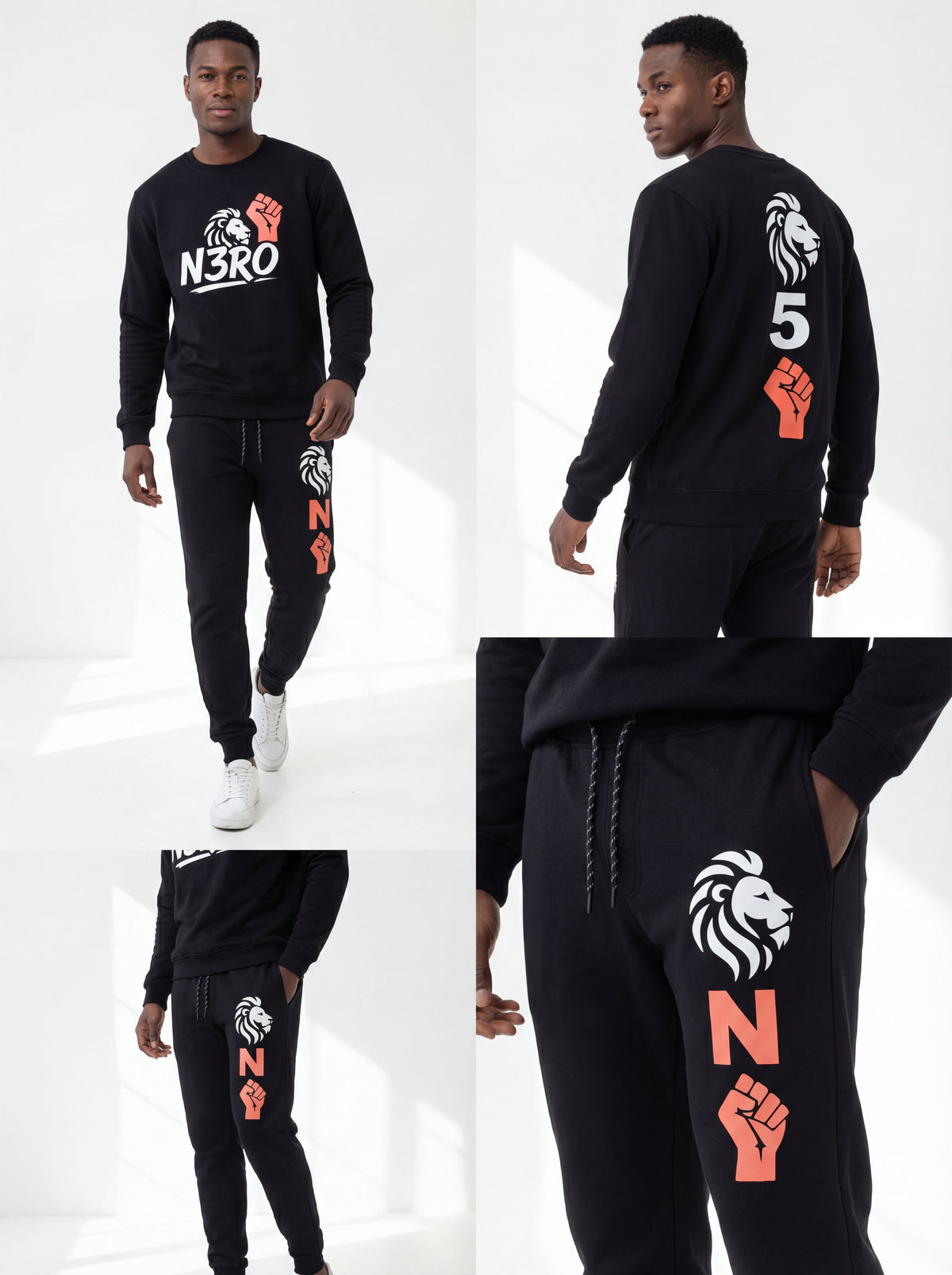 Tuta The Ascent – Collezione 2026 N3RO | Streetwear Unisex Nero Premium